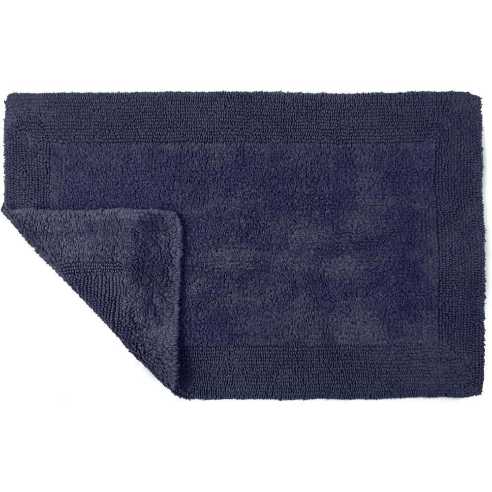 Allure Bath Fashions Elegance Navy Reversible Bath Mat 53 x 85cm Image 3