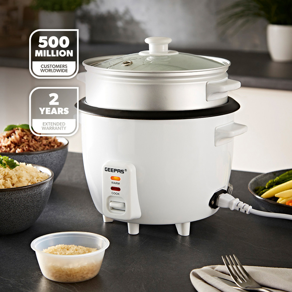 Geepas GRC35017UK 1L Electric Rice Cooker and Steamer 450W Image 2