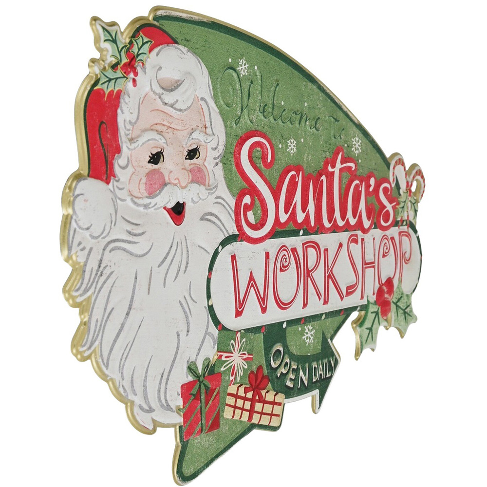Santas Workshop Metal Sign Image 3