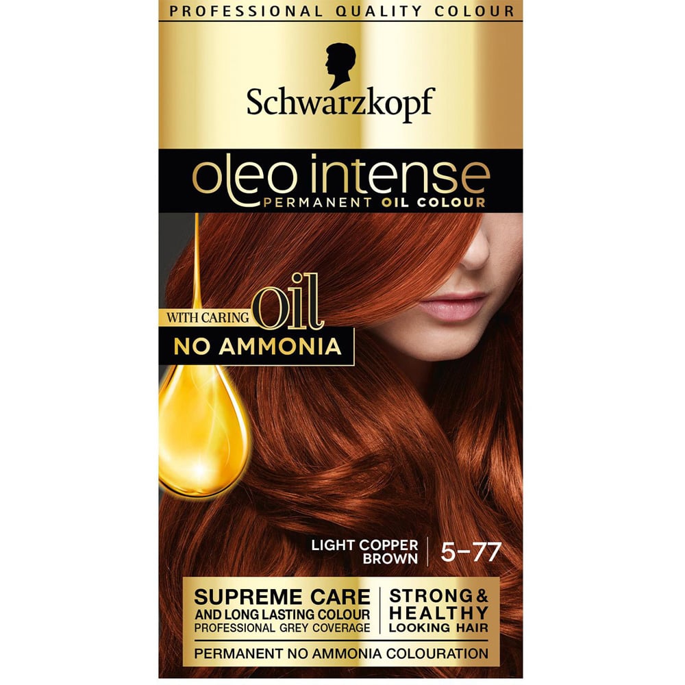 Schwarzkopf Oleo Intense 5-77 Copper Brown Permanent Oil Colour 3 Pack Image 3