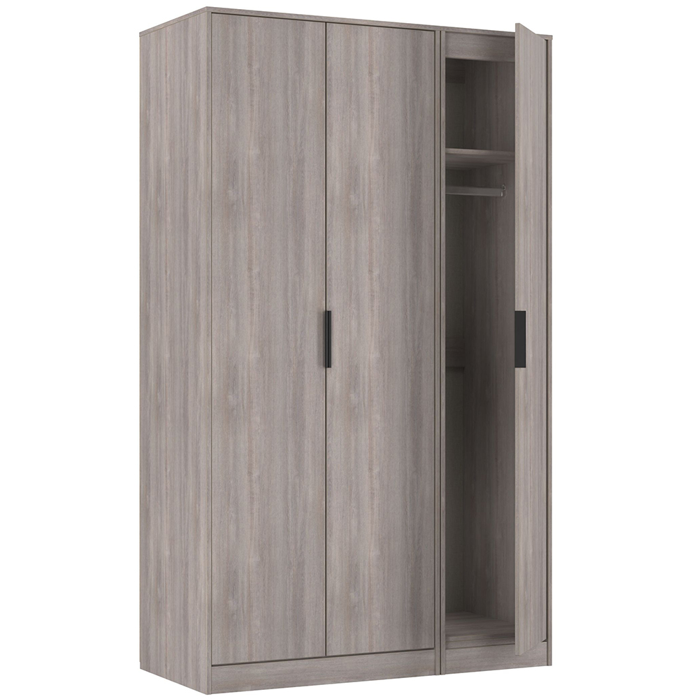 Crowndale Hong Kong 3 Door Grey Oak Tall Wardrobe Ready Assembled Image 7