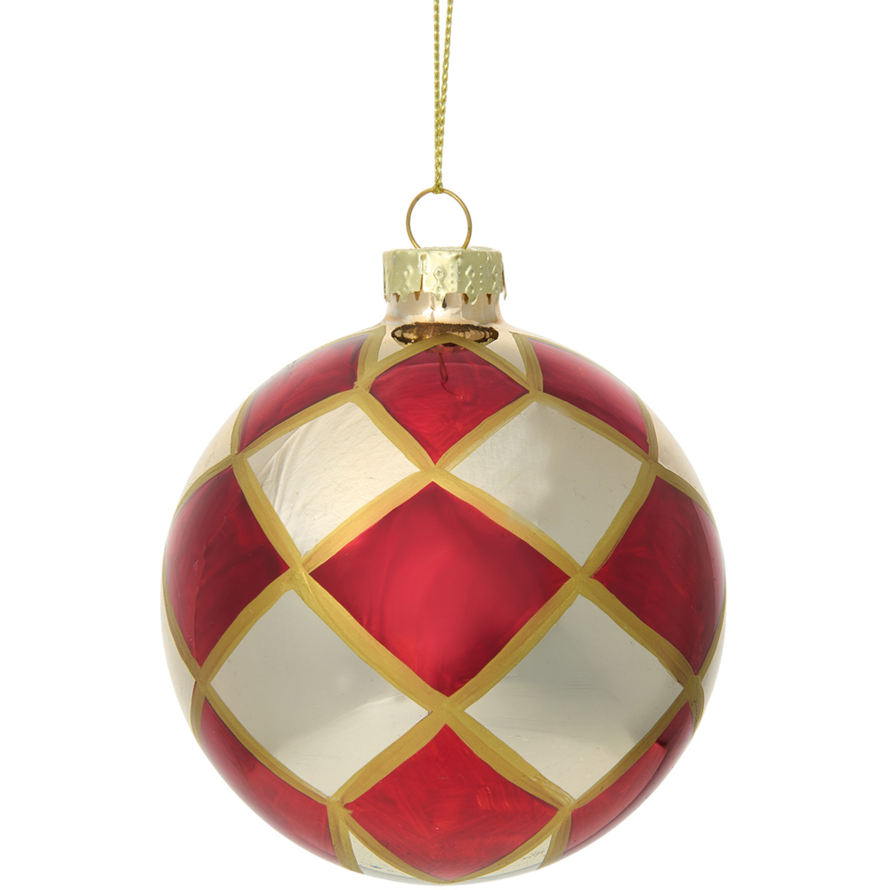 Red and Gold Glass Bauble Image 5