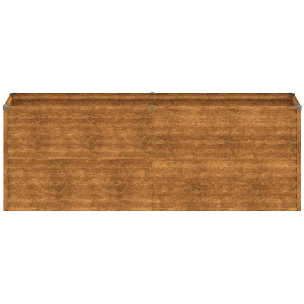 vidaXL Brown Corten Steel Raised Garden Bed 196 x 50 x 69cm Image 2