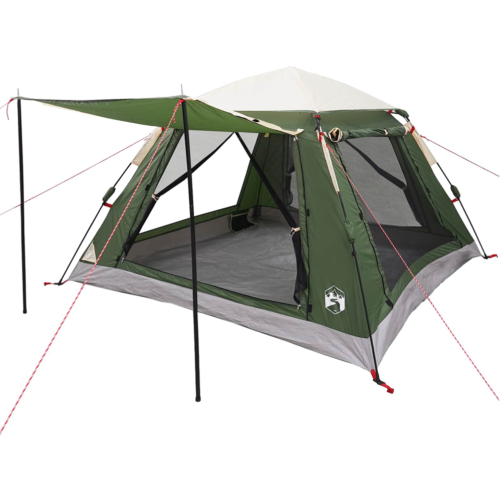 vidaXL 3 Person Instant Camping Tent with Rainfly Green Image 4