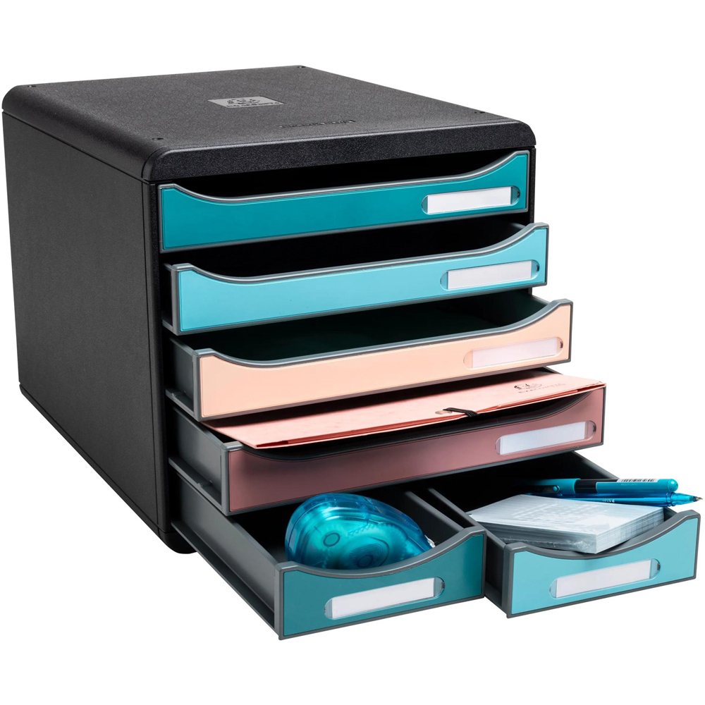 Exacompta Big Box Maxi Scandi 6 Drawer Multicolour Filing Module Image 6