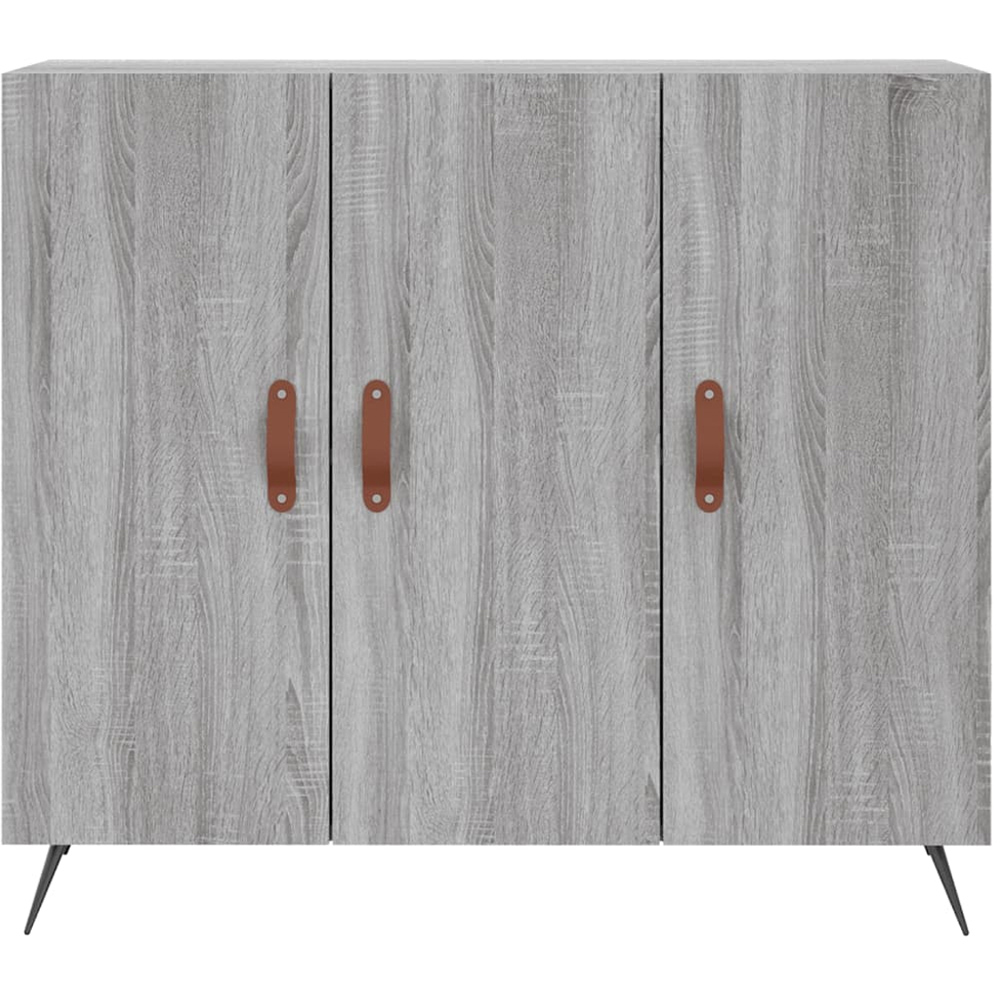 vidaXL 3 Door Grey Sonoma Wooden Sideboard Image 6