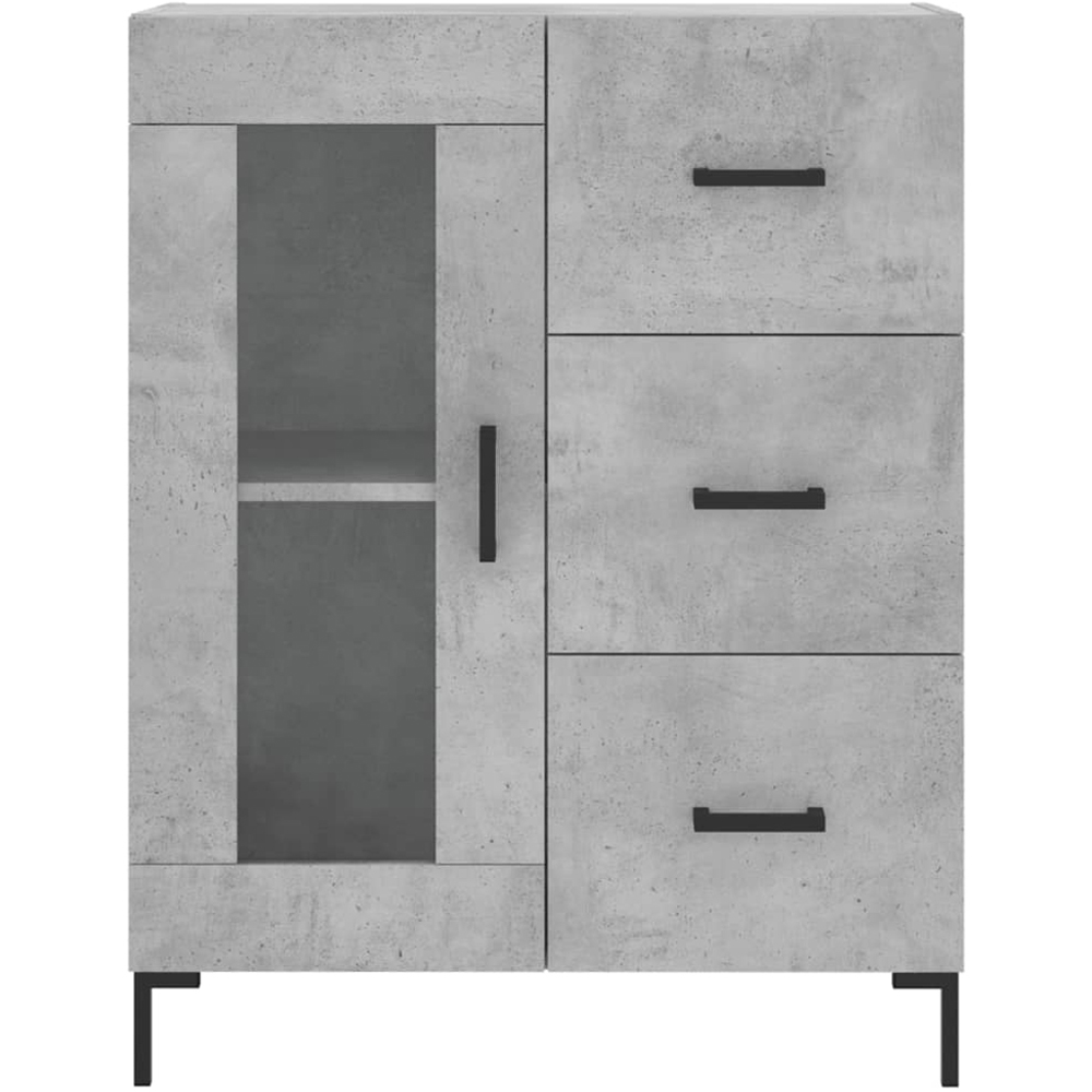 vidaXL 3 Door 3 Drawer Concrete Grey Highboard Image 8