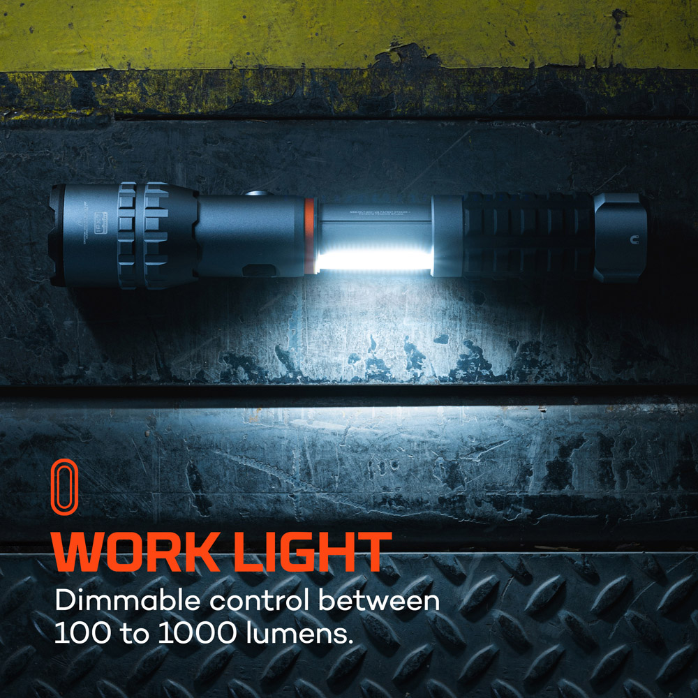 Nebo Slyde King 4K 4000 Lumens Rechargeable Flashlight with Side-to-Reveal COB Work Light Image 7
