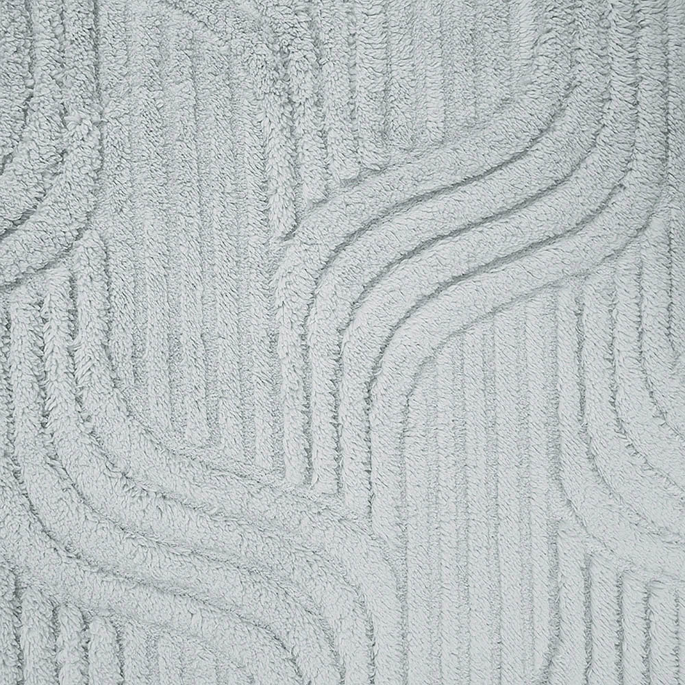 Living and Home 90 x 90cm Light Grey Minimalist Wavy Geometric Non-Slip Sofa Mat Image 3