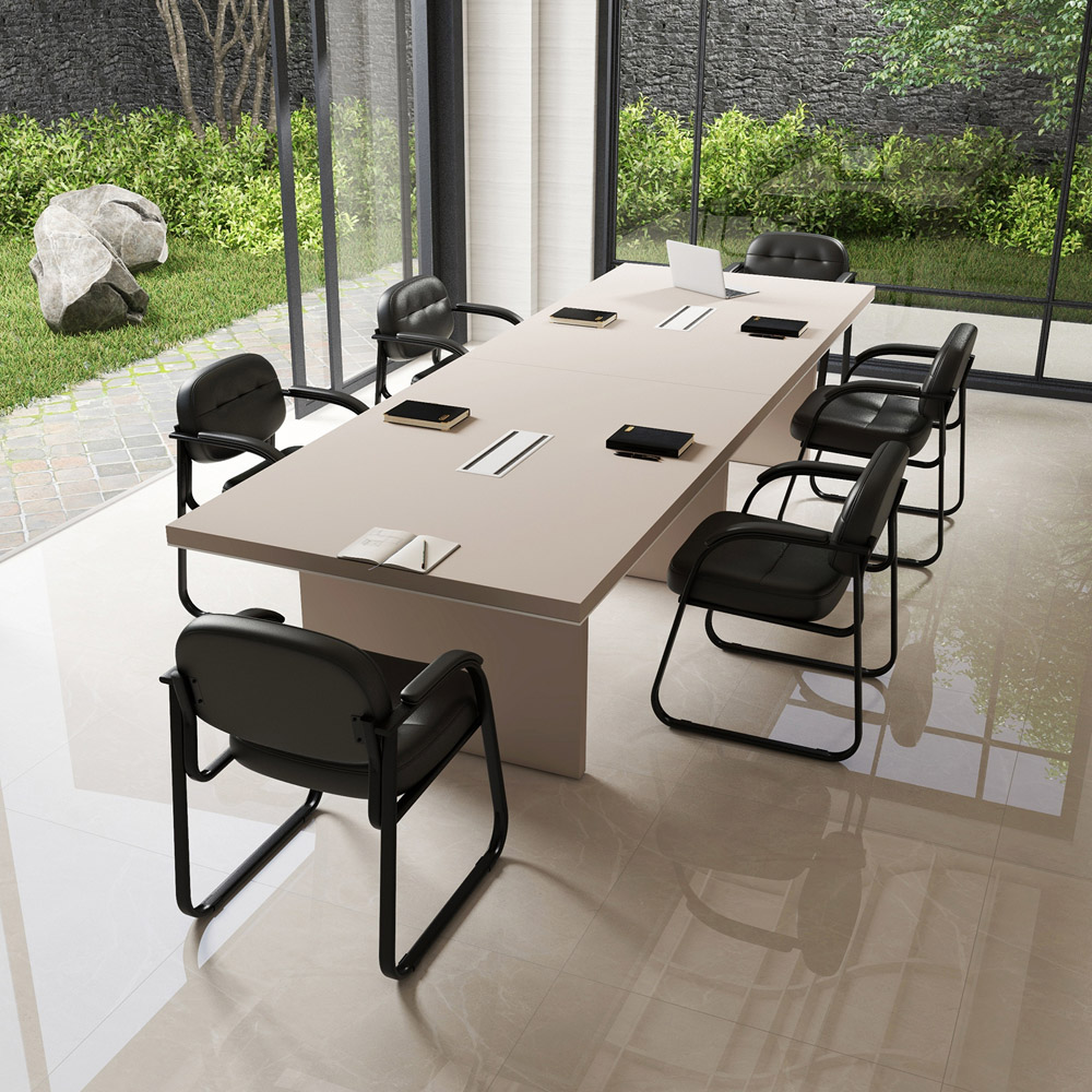 Costway Set of 2 Black Office Chair with Sled Base Image 5