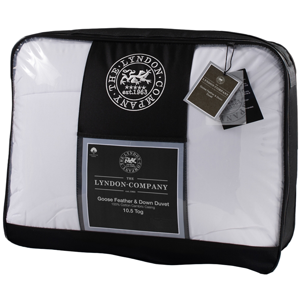 The Lyndon Company King Size Natural Goose Feather and Down Duvet 10.5 Tog Image 1