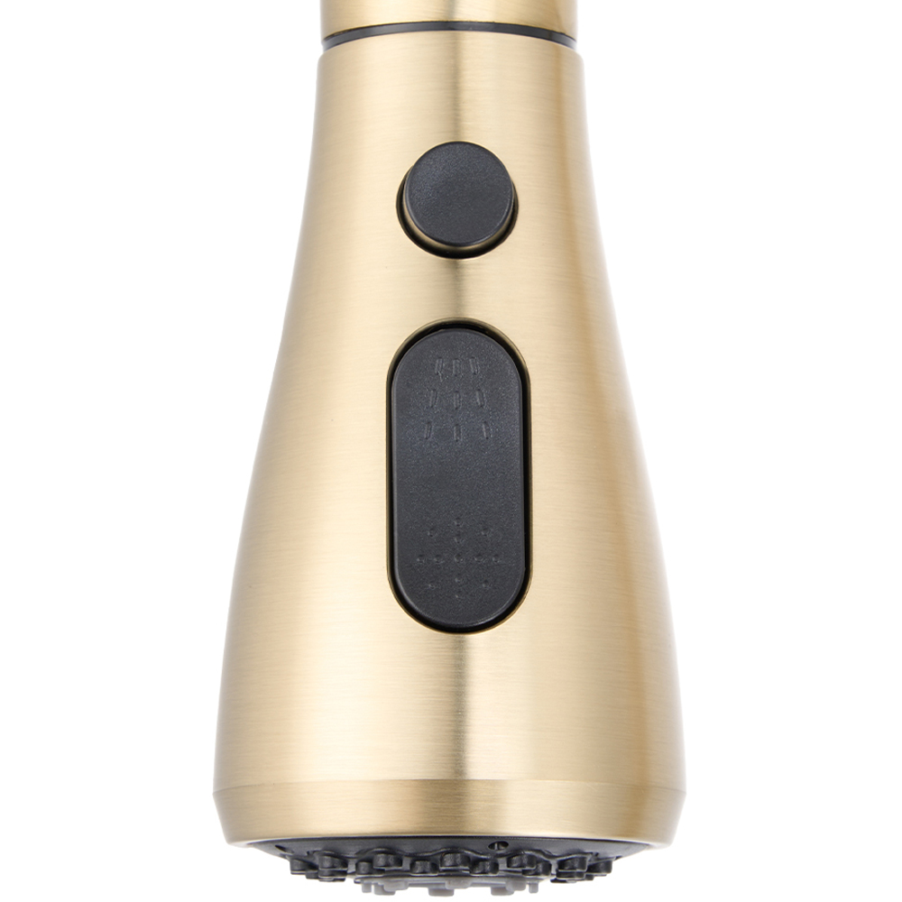 Living and Home Golden 304 Stainless Steel Pull Down Sensor Kitchen Faucet with LED Light Image 4