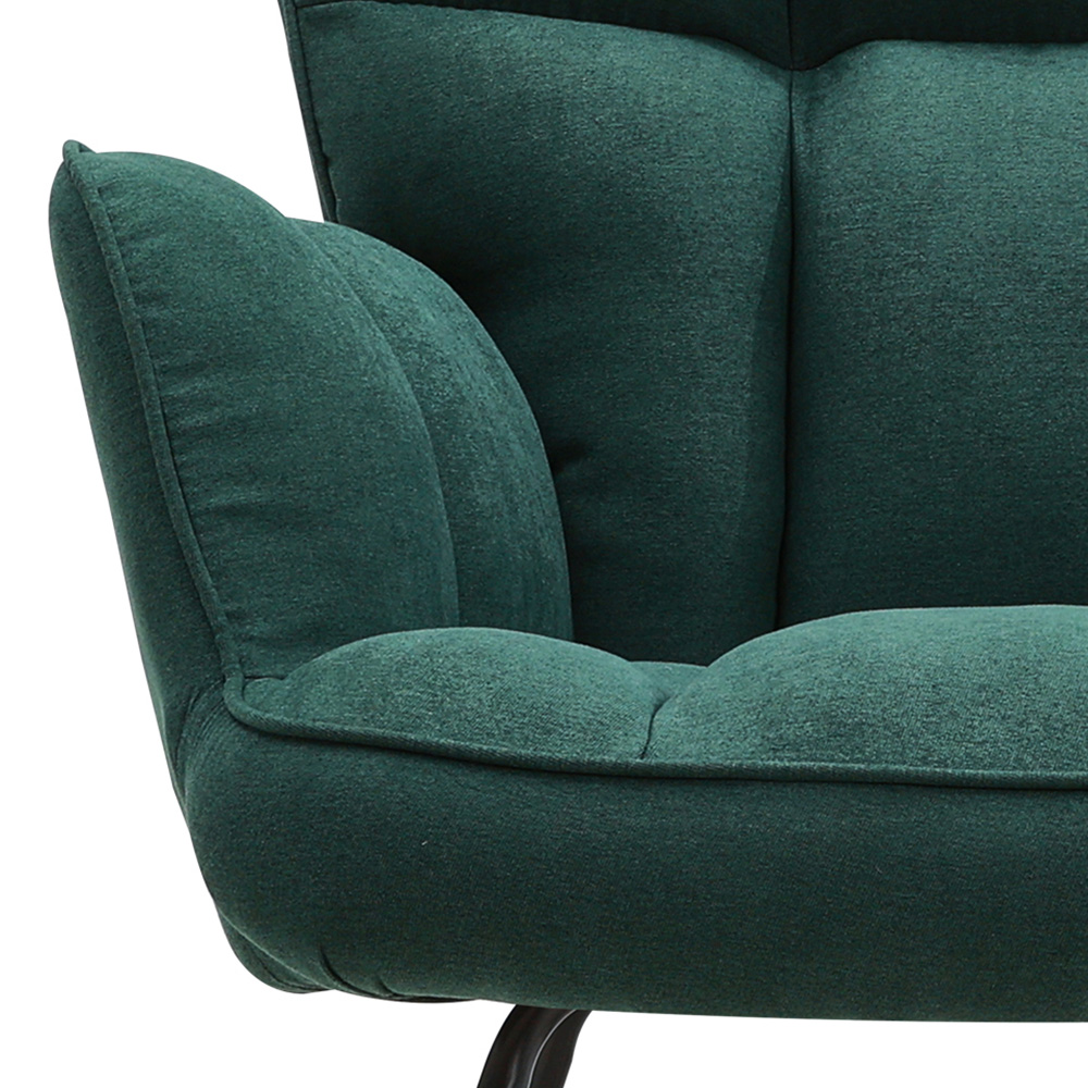 Living and Home Green Tufted Upholstered Rocking Chair Image 4