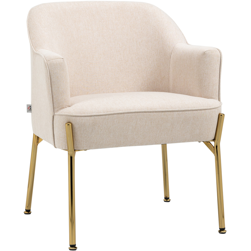 Portland White Armchair Image 2