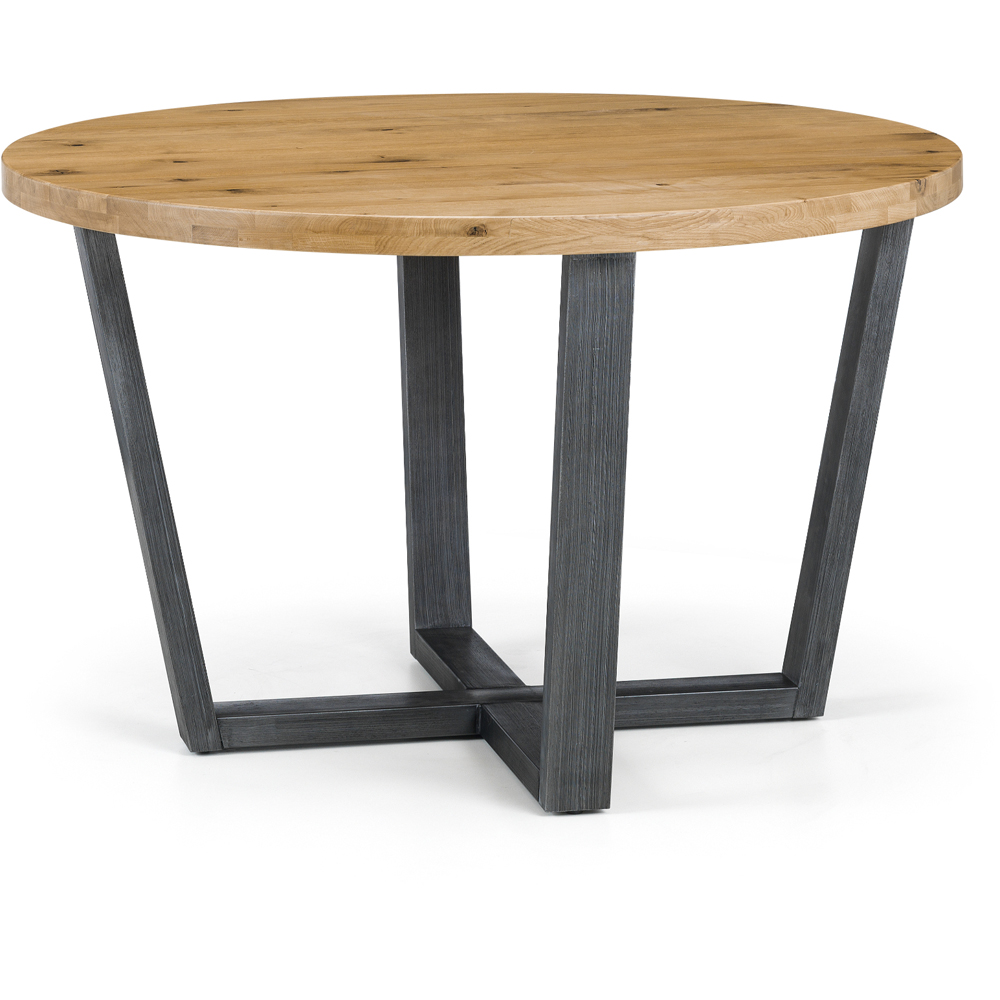 Julian Bowen Brooklyn 4 Seater Solid Oak Round Table Image 2