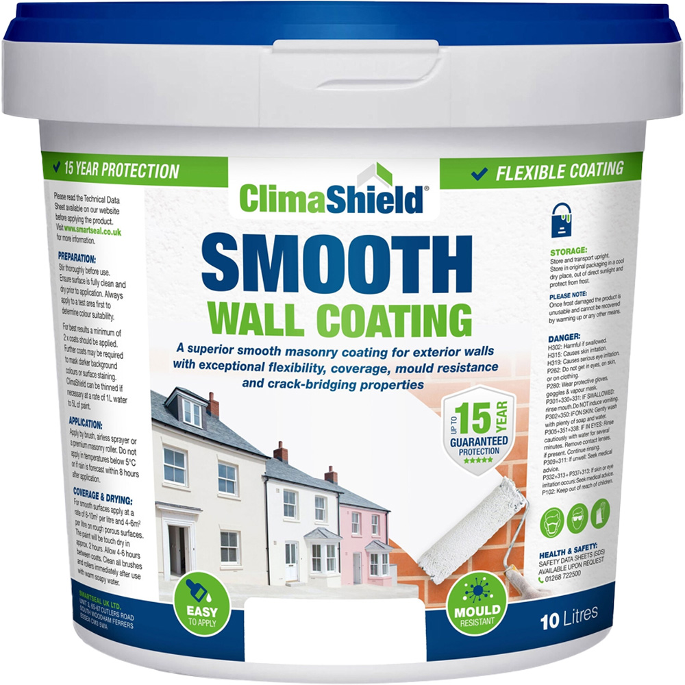 Smartseal Brilliant White Smooth Wall Coating 10L Image 2