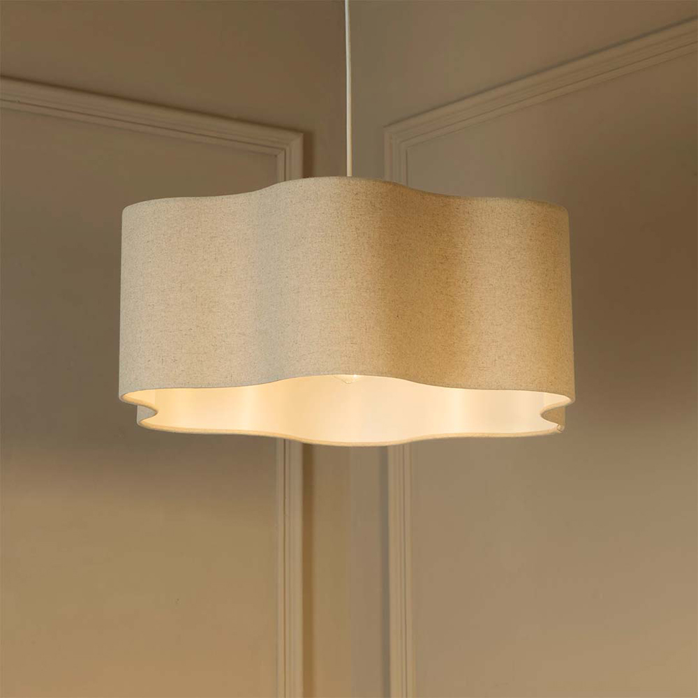 Lighting Collection Decker Linen Ceiling Lamp Shade Image 2
