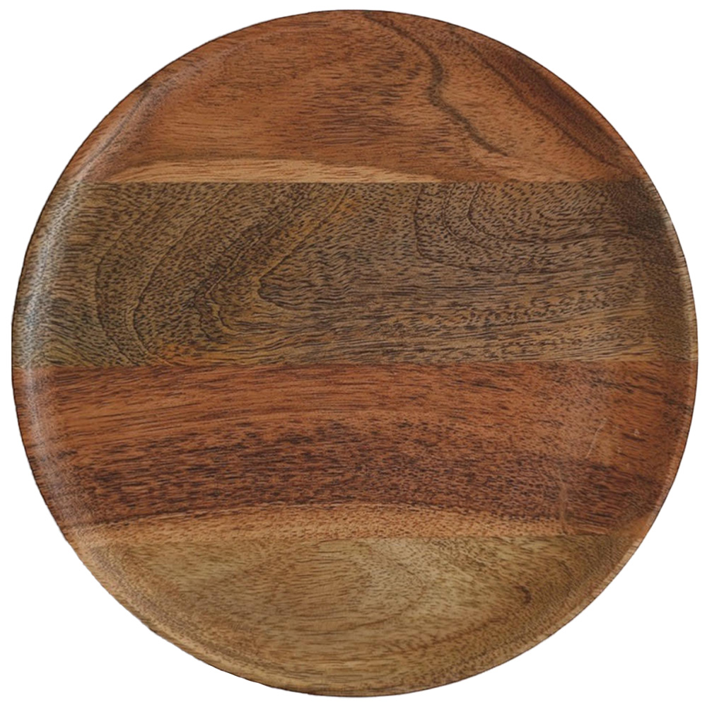 Acacia Home 20cm Wooden Serving Plate Image 1