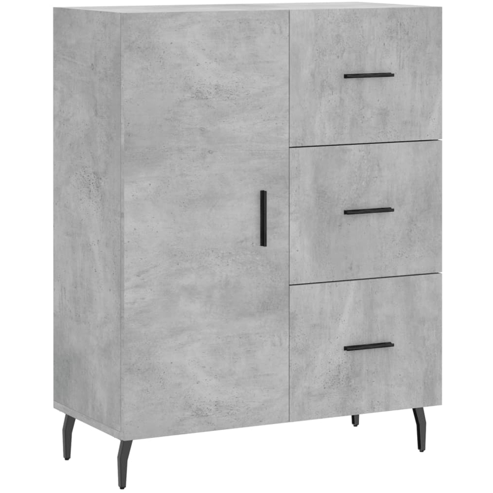 vidaXL 3 Door 3 Drawer Concrete Grey Highboard Image 7