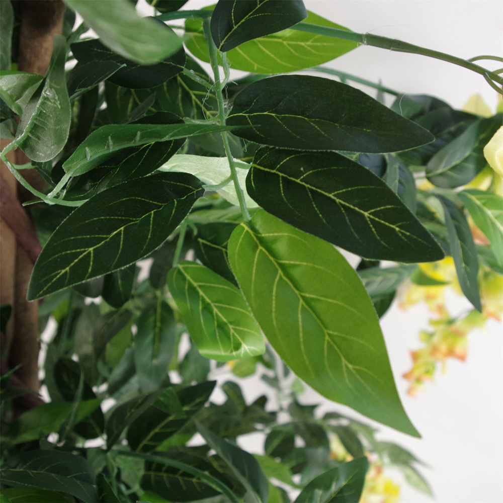 Leaf Yellow Wisteria Artificial Tree in Pot 120cm Image 3