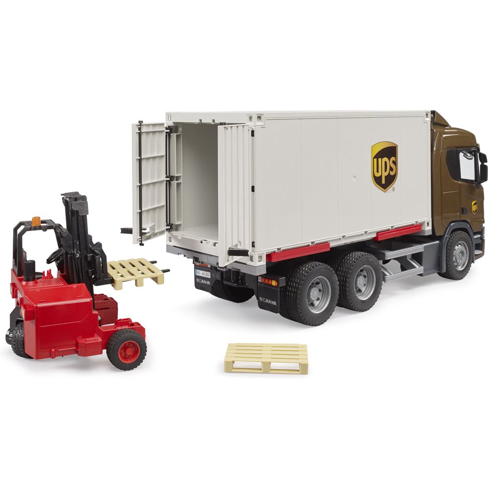 Bruder Scania Super 560R UPS Logistic Truck with Forklift Image 7