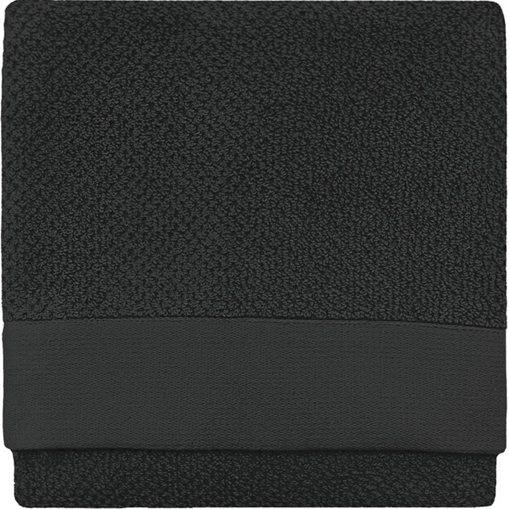 furn. Textured Cotton Black Hand Towel Image 1