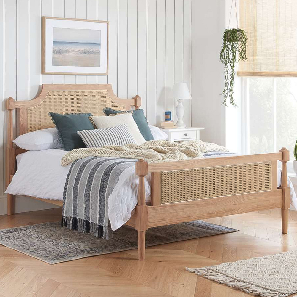 Birlea Geneva King Size Rattan Bed Image 1