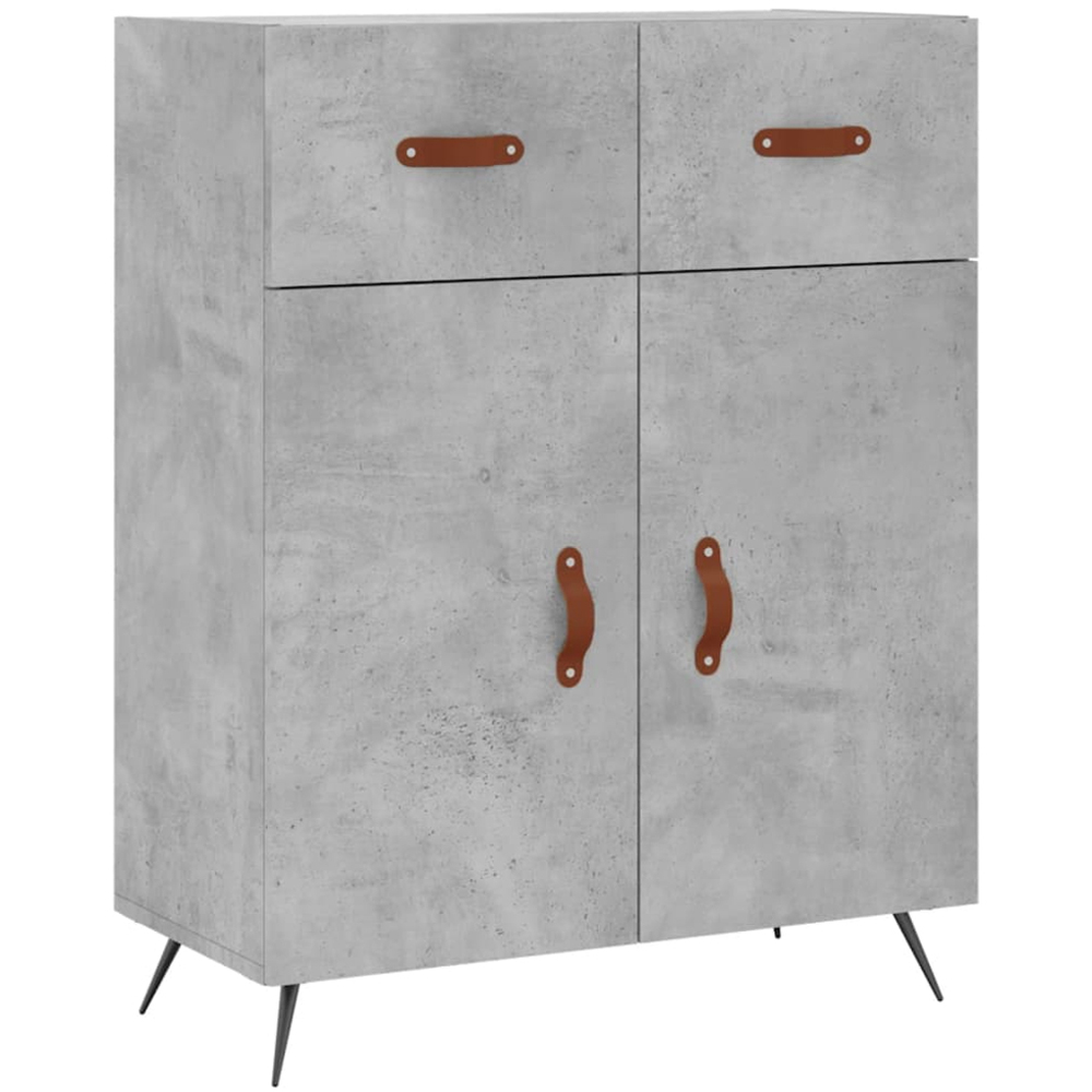vidaXL 4 Door 2 Drawer Concrete Grey Highboard Image 7