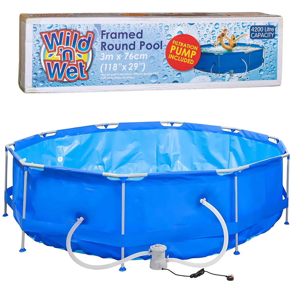 Samuel Alexander Giant Round Framed Pool 4200L with Filtration Pump Image 3