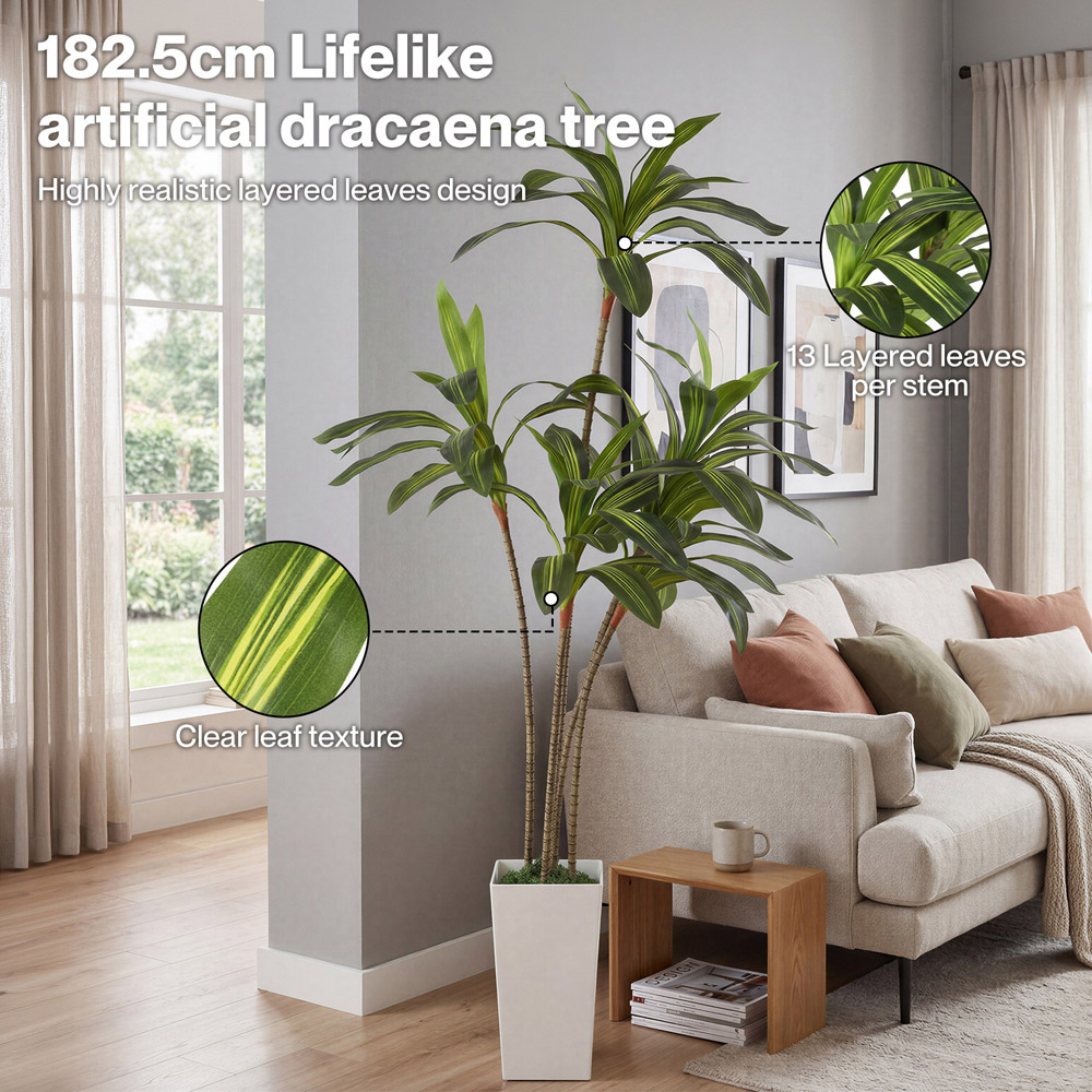 Levede Dracaena Artificial Tree 6ft Image 8