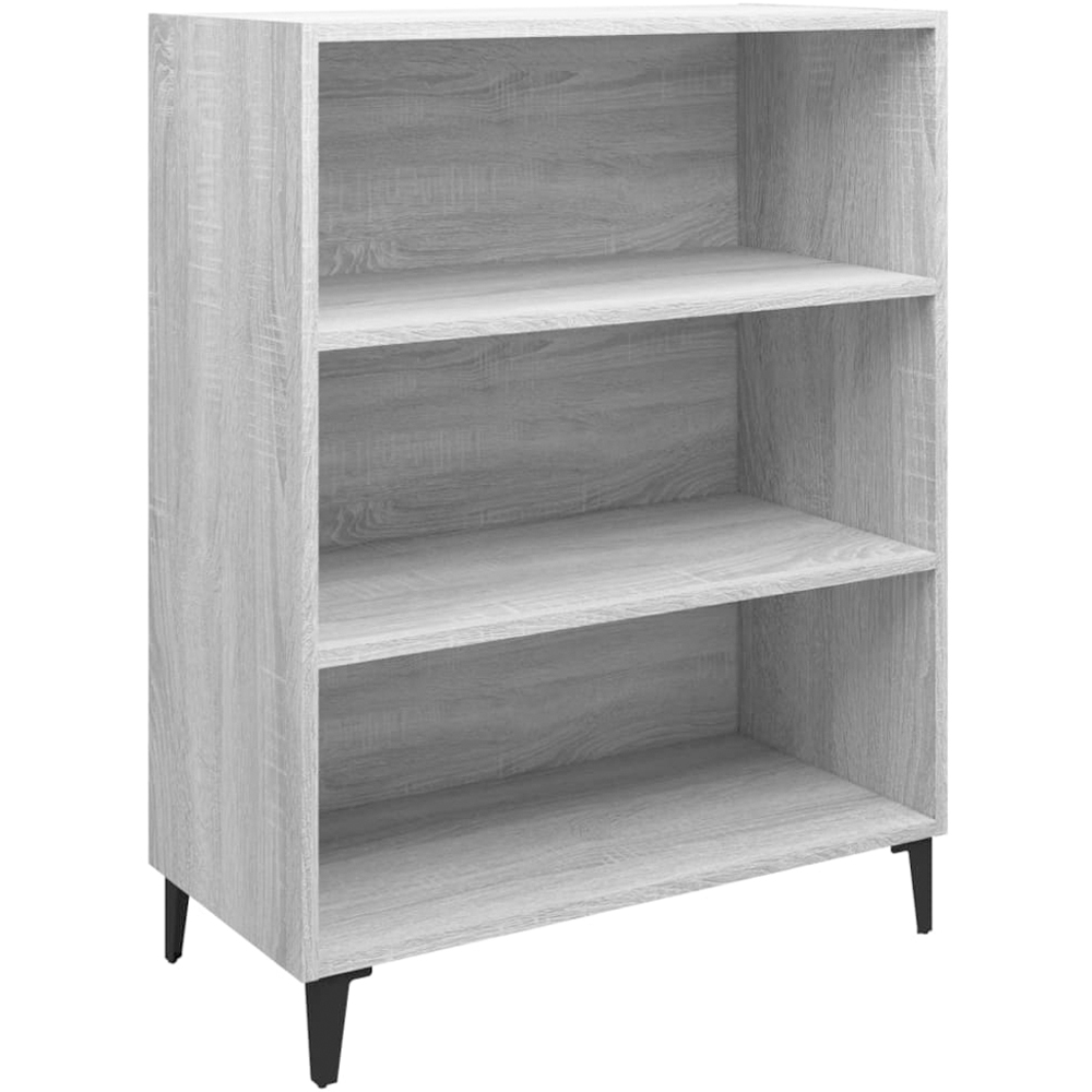 vidaXL 3 Shelf Grey Sonoma Sideboard Image 2