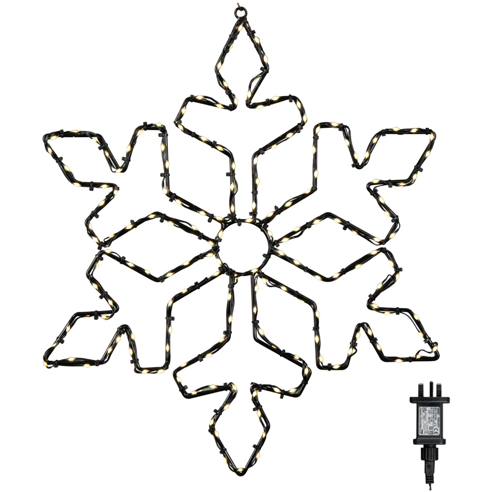Samuel Alexander FlexiBrights 165 Warm White LED Light-Up Christmas Snowflake 50cm Image 2