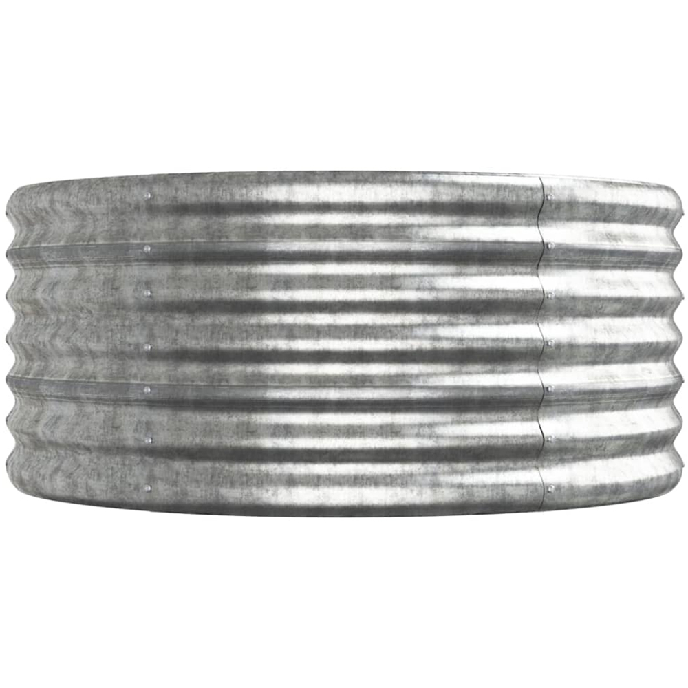 vidaXL Silver Galvanised Steel Raised Garden Bed 512 x 80 x 36cm Image 3