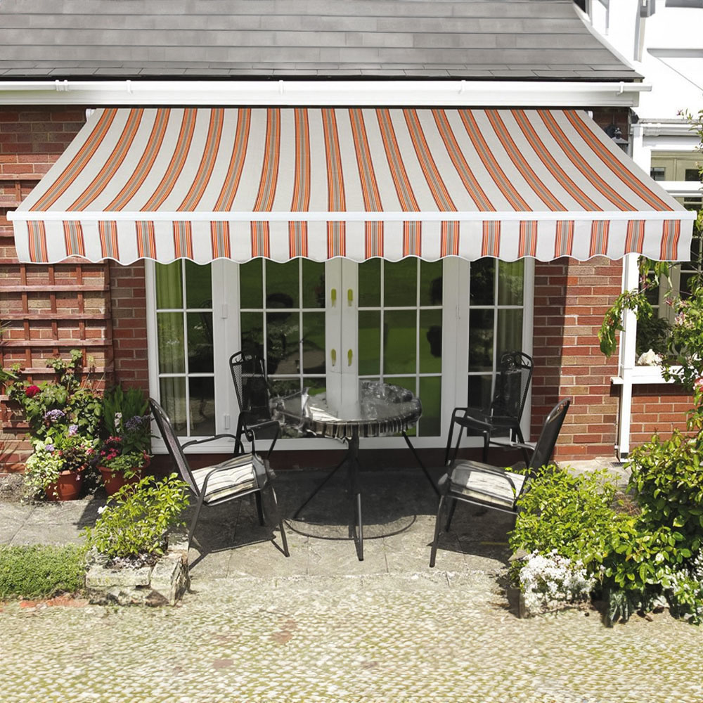 Greenhurst Kingston Striped Deluxe Easy Fit Awning 2.5m Image 1