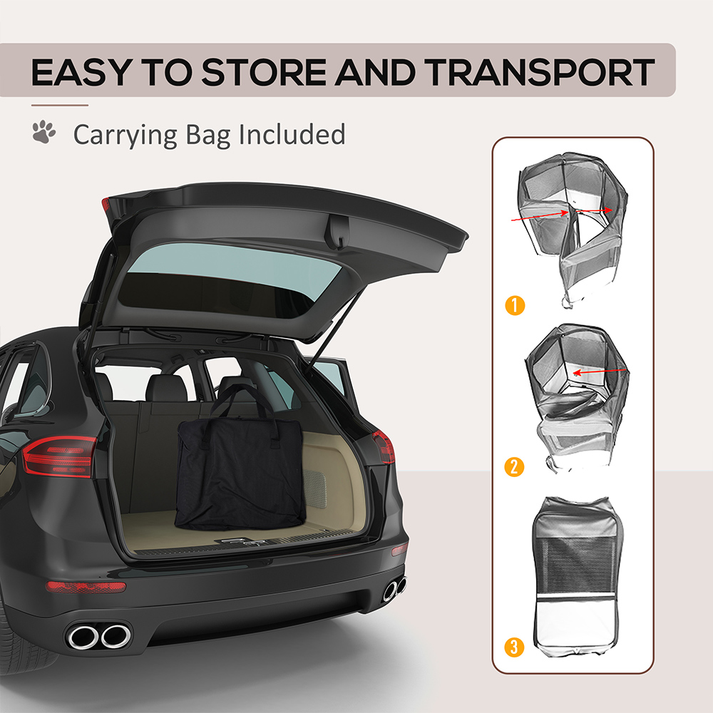 PawHut Blue and Black Fabric Pet Playpen Image 6