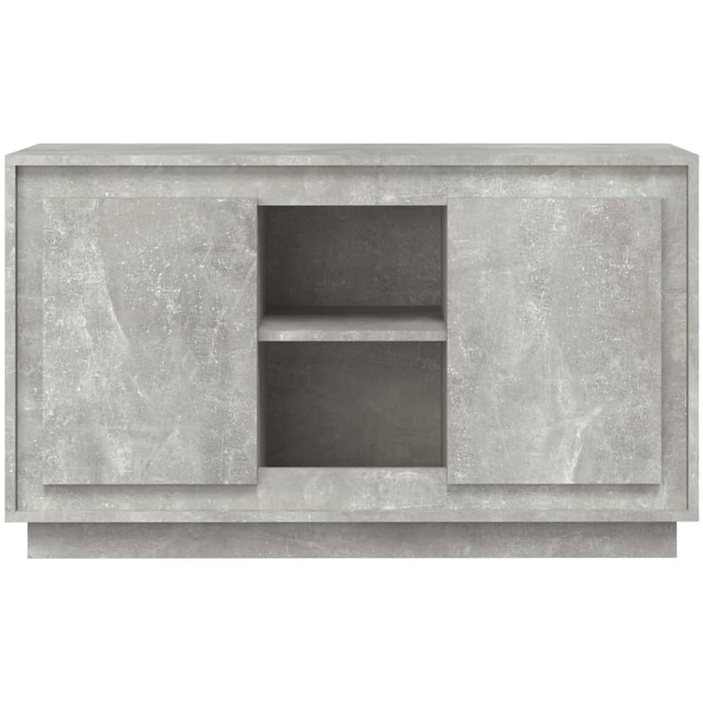 vidaXL 2 Door 2 Shelf Concrete Grey Wooden Sideboard Image 5
