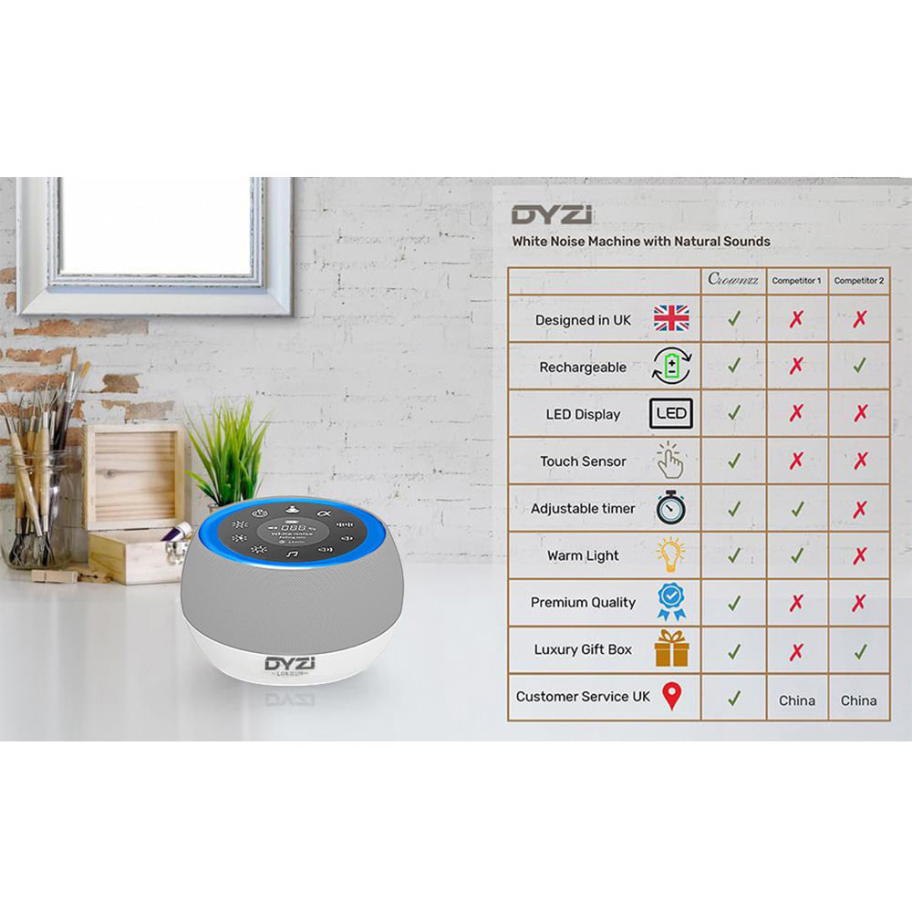 Dyzi White Noise Machine with RGB Night Light Image 7