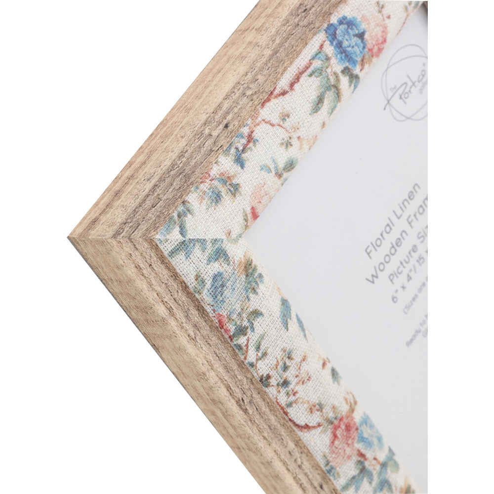 Floral Linen Wooden Frame Image 6