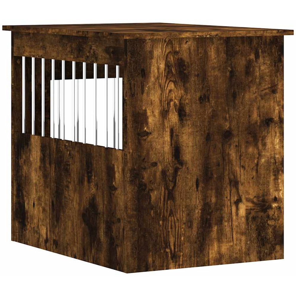 vidaXL Smoked Oak Processed Wood Dog Crate Furniture 55 x 75 x 65cm Image 8