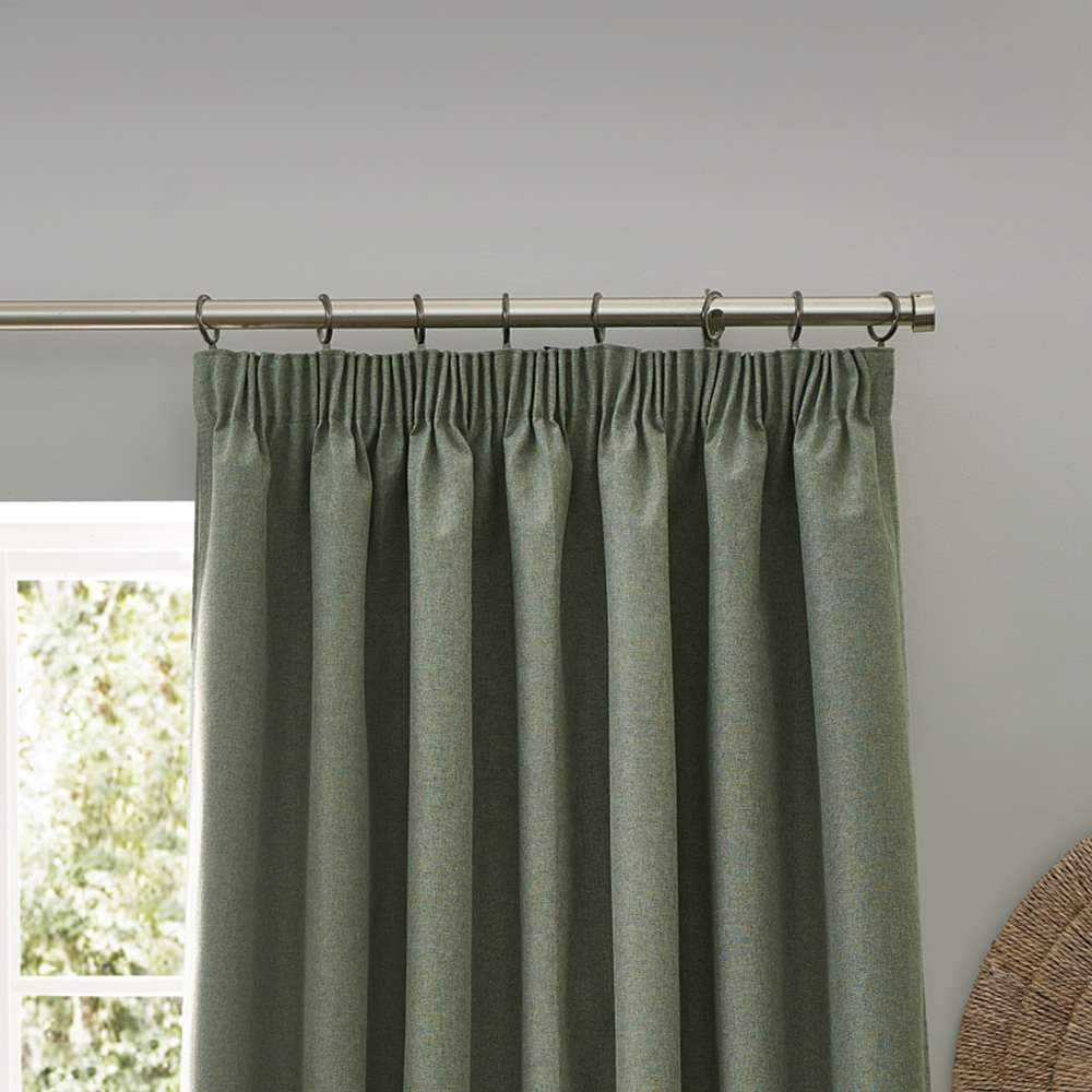furn. Dawn Eucalyptus Blackout Pencil Pleat Curtains 168 x 137cm Image 2
