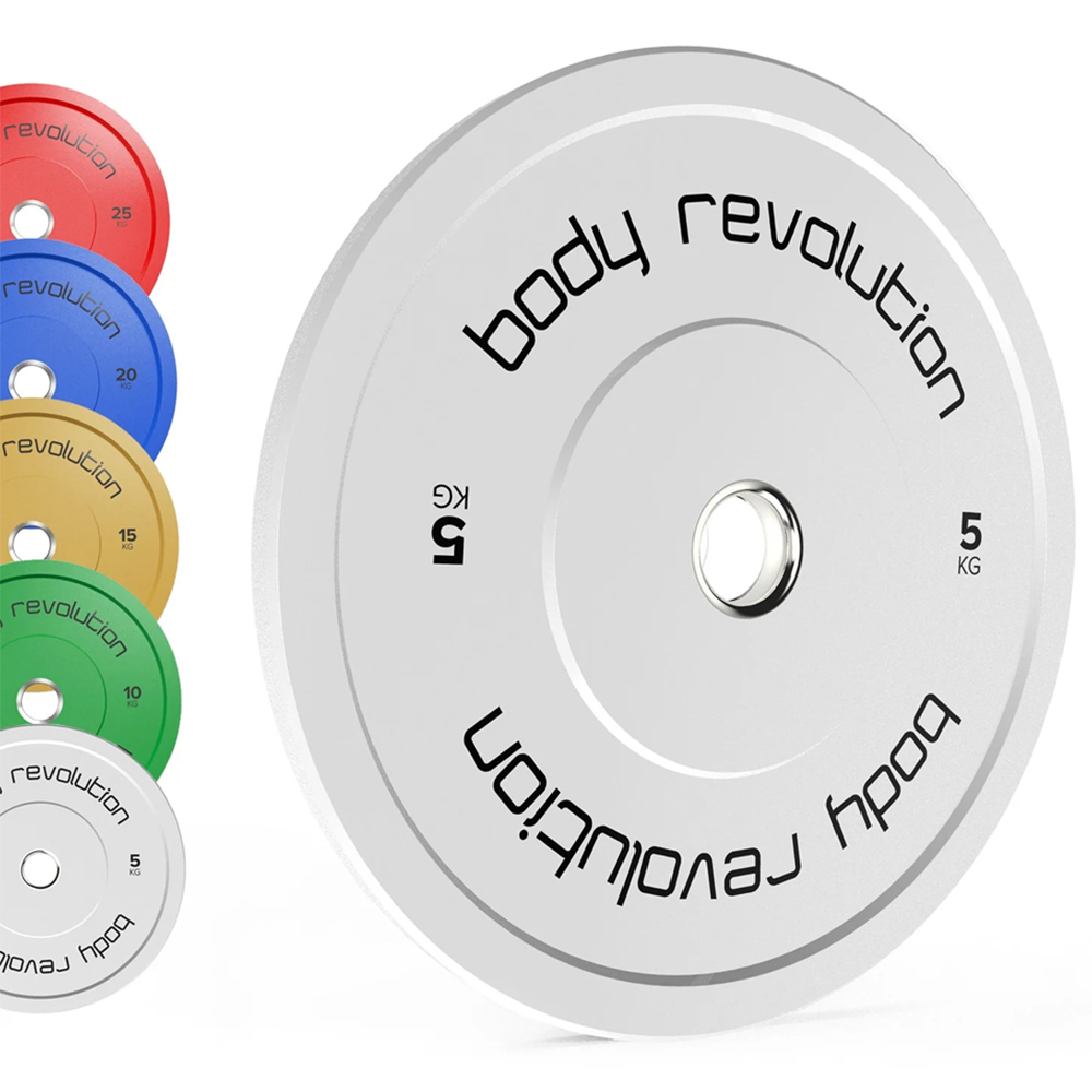 Body Revolution Olympic Multicolour Bumper Plate Set 100kg 8 Pack Image 5