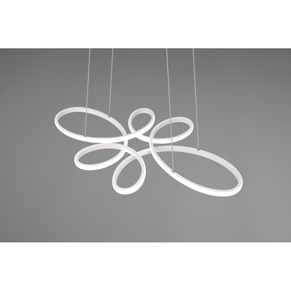 TRIO Fly White Matt Integrated LED Ceiling Pendant Light Image 6