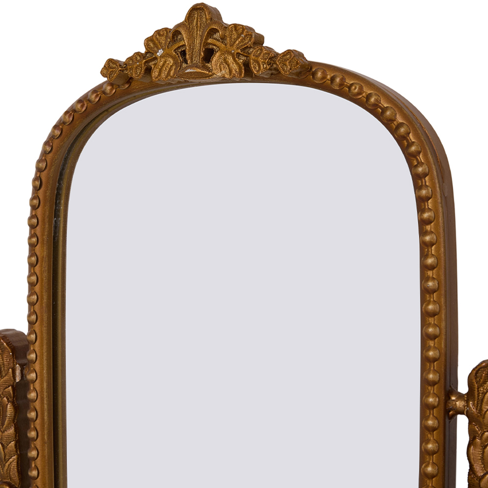 Living and Home Gold Rectangular Classic Freestanding Mirror 39.5 x 35.5cm Image 4