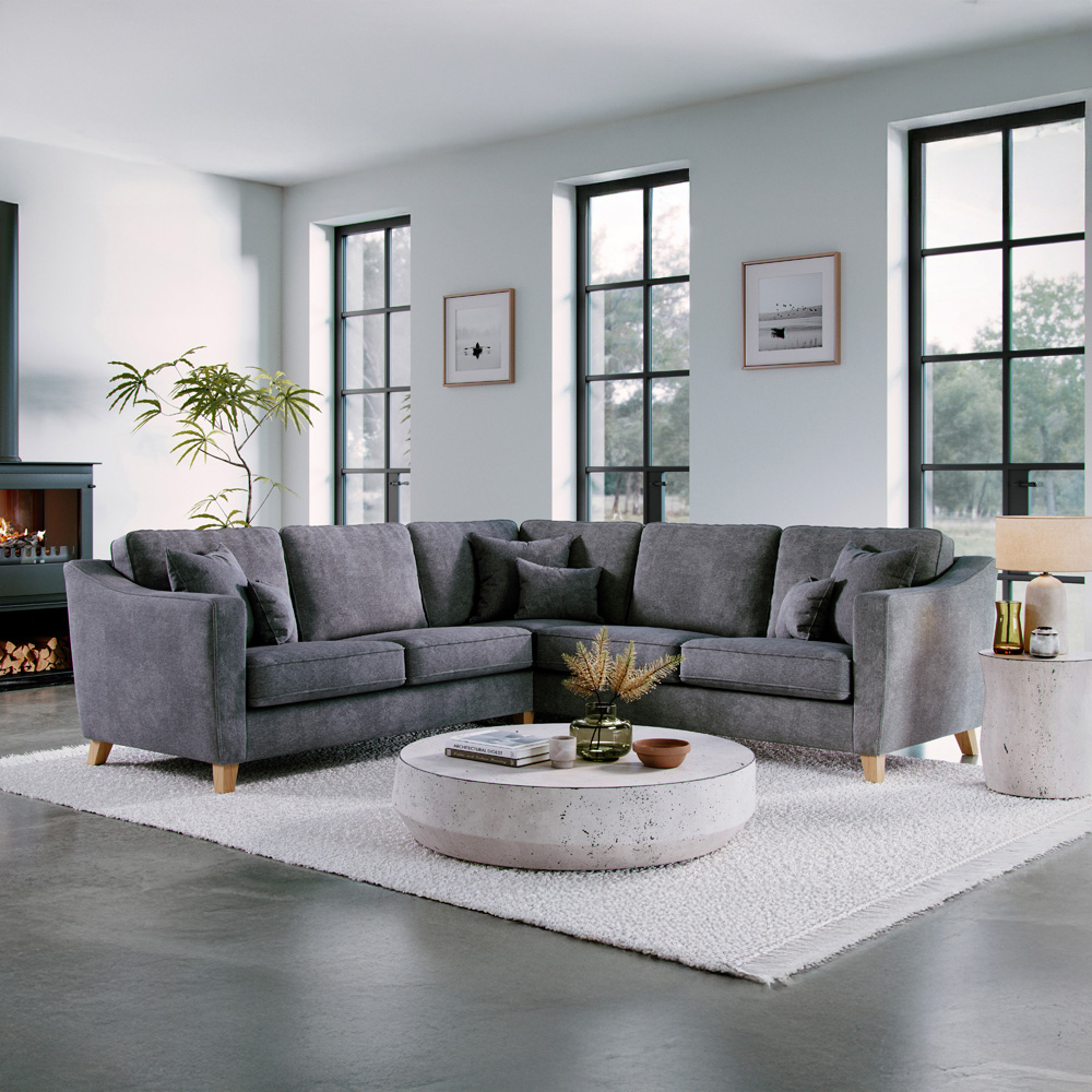 Marlon 4 Seater City Steel Corner Sofa Image 3