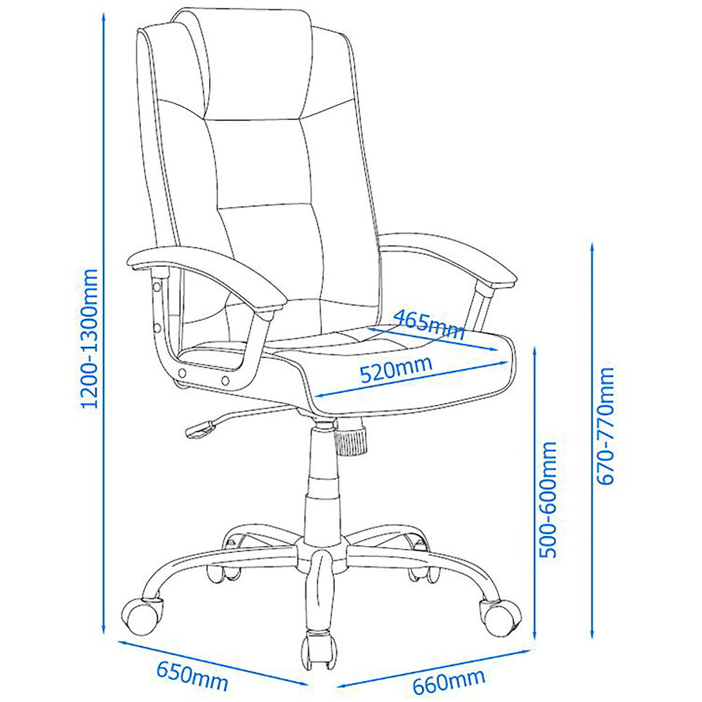 Alphason Houston Leather High Back Executive Chair Image 5