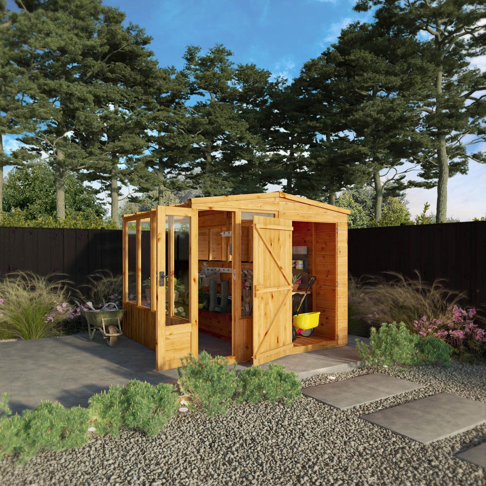 Mercia Woodsman Glass Apex 8 x 8ft Greenhouse Image 5