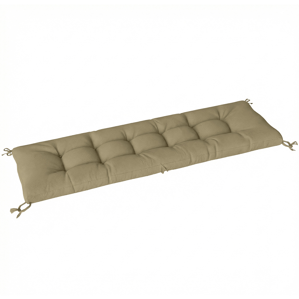 Outsunny Memory Foam Sun Lounger Cushion with Ties Image 1