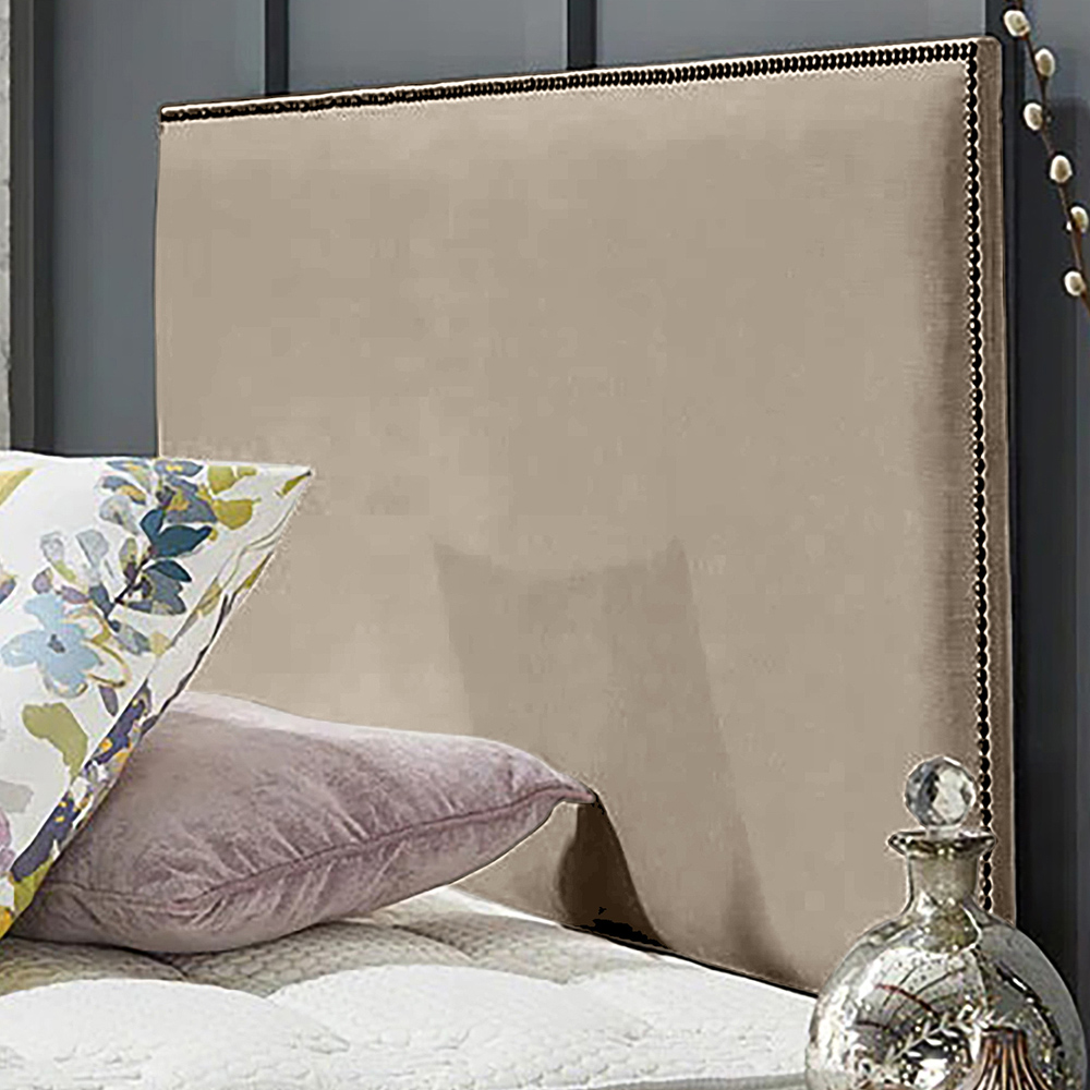 Eleganza Home Riely Super King Size Cream Naples Strutted Headboard Image 1