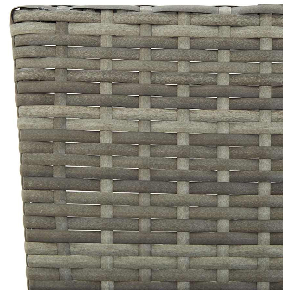 vidaXL 2 in 1 Grey PE Rattan Garden Bench with Cushions Image 8