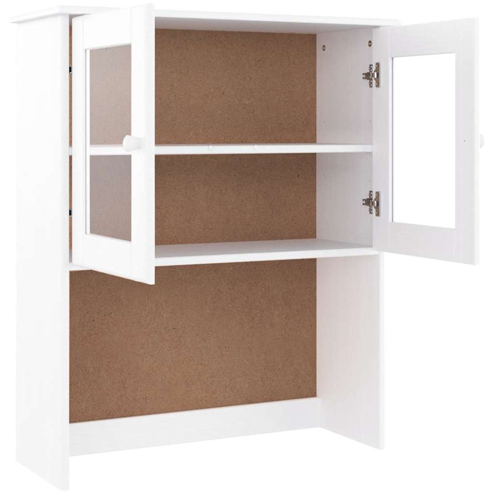 vidaXL Alta 2 Door White Solid Wood Pine Dresser Top Storage Unit Image 5